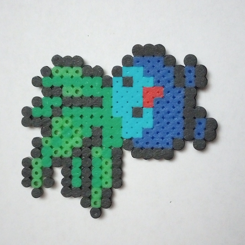 Oddish Perler Bead Creation